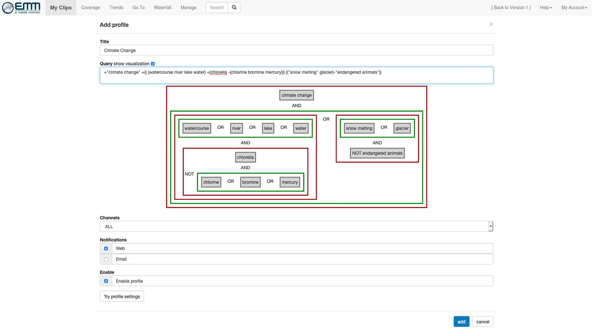 Suchanfragen-Visualisierung